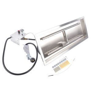 Kit Bruciatore per Braciere in Acciaio Inox 30x10 Pollici, Rettangolare per Interni/Esterni - Product Image 6