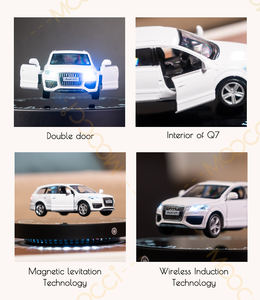 1:36 di lusso Pull-back bianco Q7 Mini SUV modello Executive regalo da tavolo decorazione a levitazione magnetica auto pressofusi galleggiante per gli appassionati - Product Image 6