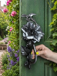 <b>Cast</b> Iron Nature Theme Floral Ornamental Plants Wall Decor Elegant Style Painted Finish Fence Accessories - Product Image 6