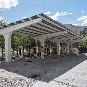 Terminal de Carga Solar para Vehículos Eléctricos con Estructura de Acero de Grado Industrial, 50 Paneles de 650W para Estacionamiento en Zona Libre - Product Image 5