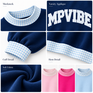 Sudadera Extra Grande para Mujer MPVIBE, Cuello Redondo, Estampado de Letras, Manga Larga, Tejida en Algodón, Ropa Casual de Primavera - Product Image 4