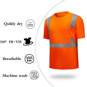Camisa de Seguridad de Calidad Premium, Ropa de Trabajo Reflectante, Camisa Ligera y Transpirable, Talla Regular, Camisa Reflectante de Alta Visibilidad - Product Image 4