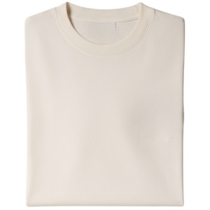 Men Oversized Short Sleeve T Shirt <b>Neutral</b> Minimal Chest Logo Cotton Loose Fit Casual Streetwear Top OEM - Product Image 5
