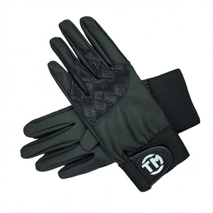 Gants d'équitation d'été personnalisés avec logo, en cuir synthétique respirant, fermeture auto-agrippante, unisexe, avec silicone - Product Image 2