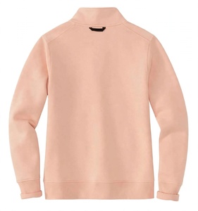 Custom Soft <b>Peach</b> Pink Quarter Zip Sweatshirt Aesthetic Pastel Stand Collar Kangaroo Pocket Fleece Casual Streetwear Women - Product Image 5