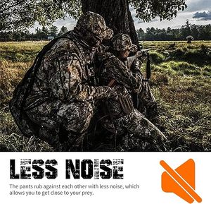 Hunting <b>Jacket</b> for Men Quiet Hunting Camouflage Clothing Hoodie <b>Camo</b> Coat Water-Repellent Windproof - Product Image 5