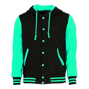 Chaqueta de béisbol varsity con bordado personalizado de moda al por mayor para hombre, con letras en la parte delantera, de invierno, de alta calidad. - Product Image 5
