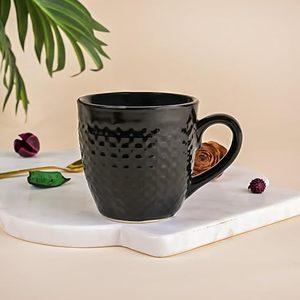 ชุดถ้วยชาเซรามิกสีดำลายตอก 2 ใบ - Product Image 3