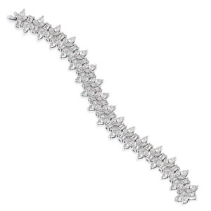 REYES Custom GRA Certified 28.14 Carat VVS Moissanite Tennis <b>Bracelets</b> in 925 Sterling <b>Silver</b> Fine Jewelry Wedding Gift For Her - Product Image 3
