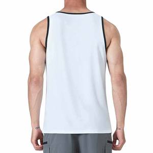 Camiseta sin Mangas para Hombre, Diseño Personalizado, OEM, Tela de Bambú y Algodón, Suave y Transpirable, Fabricante y Proveedor de Chalecos Deportivos para Gimnasio - Product Image 2