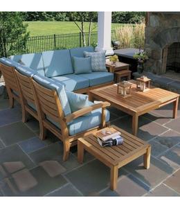 Sofá de patio de teca para exteriores, hecho en Indonesia, muebles de madera maciza - Product Image 1