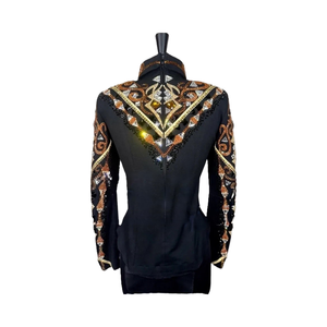 Handmade Western Show jacket Cowgirl Western Show Jackets Stretch Taffeta <b>Fabric</b> Conceal Zipper Show Shirt for Equestrian Wear - Product Image 1