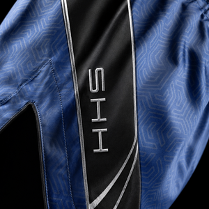 SHH Mixed Martial Arts <b>Shorts</b> Sublimation Print Quick Dry Unisex Adult MMA Training Wear Blue Black Design - Product Image 5