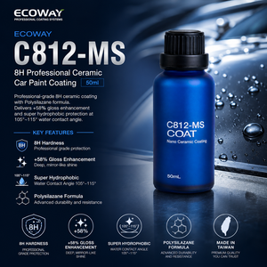 ECOWAY C812-MS 8H Polysilazane Car <b>Paint</b> Coating with 50ml Glass Bottle for Automotive Exterior Detailing Protection Shield - Product Image 2