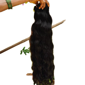 Meilleures ventes d'extensions de cheveux humains bruts de la collection Temple de l'Inde Cheveux indiens dans les styles Natural Wave et Loose Deep Wave - Product Image 1