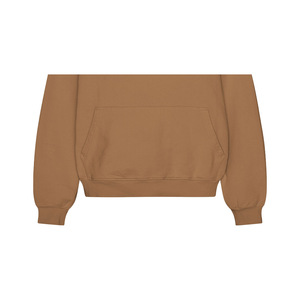 เสื้อฮู้ดดี้ผู้หญิงสำหรับฤดูหนาว ผ้าฝ้ายฟลีซ 100% เป็นมิตรกับสิ่งแวดล้อม ระบายอากาศได้ดี กันลม ปักลาย โลโก้ด้านหน้าสีน้ำเงินเข้ม ทรงโอเวอร์ไซส์ รับผลิตแบบ OEM - Product Image 3