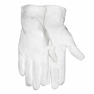 Premium Quality Masonic White Full Finger Gloves Solid Color Fabric Material Classical Style Sew-On Application - Product Image 5