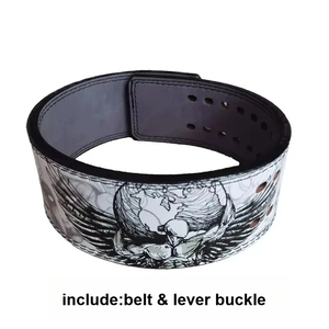 Cintura in Pelle per Sollevamento Pesi con Design Globe Wings, Regolabile, Traspirante, con Fibbia, Supporto Lombare Resistente per Allenamento di Forza e Fitness - Product Image 2