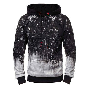 Sweat à capuche oversize tendance pour homme en molleton polyester/coton épais brodé, effet délavé à l'acide, vente en gros, commandes en gros, prix compétitif - Product Image 5