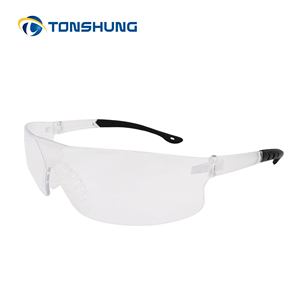 SA1333 Cheap Frameless Safety Glasses Clear PC UV380 ANSI/EN Certified Anti-Fog <b>Scratch</b> Resistance Non-slip Nose <b>Pads</b> - Product Image 1