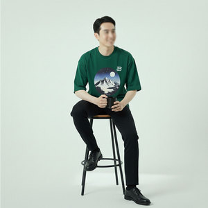 เสื้อยืดทรงบ็อกซี่สไตล์เฉพาะตัวสั่งทำพิเศษสำหรับผู้ชาย คุณภาพดี พิมพ์โลโก้ตามสั่ง เสื้อยืดแขนสั้นทรงบ็อกซี่สำหรับผู้ชาย - Product Image 3