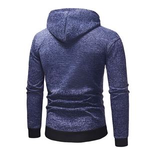 Men's 100% Cotton Pullover Hoodies Sportswear with Customizable Logo Various Styles for Winter Solid Pattern Fleece Hoodies - Product Image 5