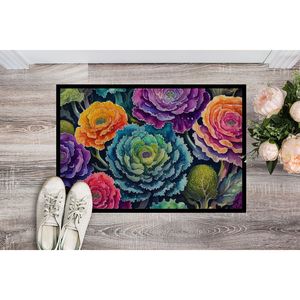 Ornamental Kale-Inspired <b>Doormat</b> Non-Slip <b>Washable</b> Low Pile 24H X 36W Indoor/Outdoor Entryway Rug for Front Door - Product Image 2