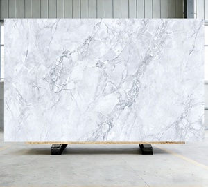 MiyaStone <b>Artificial</b> 3D Printed Calacatta Grey Quartz Big Slab for High-end Hotel & Villa Construction - Product Image 1