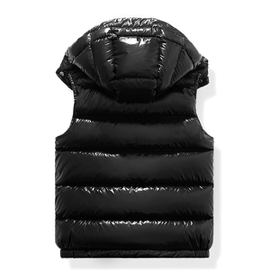 Gilet de marque pour homme, neuf, chaud pour l'hiver, avec capuche amovible, en polyester, imperméable et léger - Product Image 4