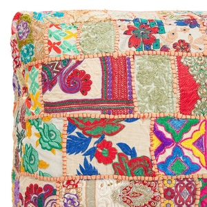เบาะรองนั่งตกแต่งสไตล์โบฮีเมียนเบาะเย็บปะลายส่าหรี - Product Image 2