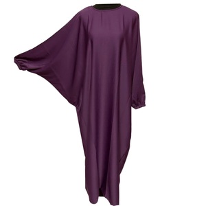 Vestidos Maxi de Moda Musulmana para Mujer, Hijab, Casuales, de Poliéster y Chifón, Manga Larga, Cintura Alta, Plisados, Abaya, Holgados - Product Image 5