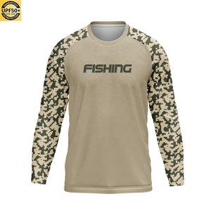 Camisa de Pesca de Manga Larga para Hombre, Estampado de Camuflaje Azul, UPF50+, Protección Anti-UV, Top Deportivo - Product Image 2