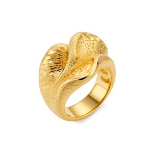 Chunky Statement <b>Ring</b> Sterling <b>Silver</b> 925 Vermeil Gold 2 Micron Textured Wide Band <b>Ring</b> for Women Fine Jewelry OEM - Product Image 1