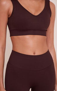 Sujetador deportivo transpirable de malla con espalda cruzada para mujer, soporte medio, para yoga, jogging y fitness, venta al por mayor - Product Image 3