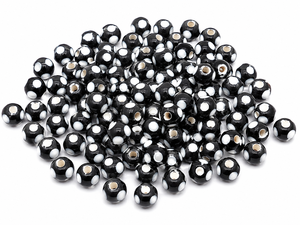 Cuentas Sueltas de Vidrio Hechas a Mano Conifer de 8mm, Color Negro y Blanco, Cuentas Redondas de Vidrio para Joyería, Paquete a Granel para Hacer Pulseras, Collares y Manualidades - Product Image 1