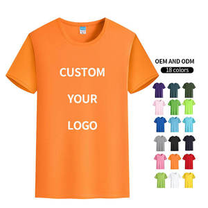 T-shirt vierge personnalisé pour homme avec logo, manches courtes, col rond, couleur unie, décontracté, respirant, coupe oversize, 18 couleurs, 100 % coton - Product Image 2