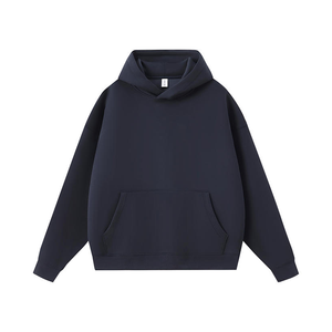 เสื้อฮู้ดดี้โอเวอร์ไซส์ผู้ชาย สีขาวล้วน ผ้าเฟรนช์เทอร์รี่ สวมใส่สบาย มีกระเป๋าหน้า ทรงปกติ ผ้าฝ้าย 100% - Product Image 5