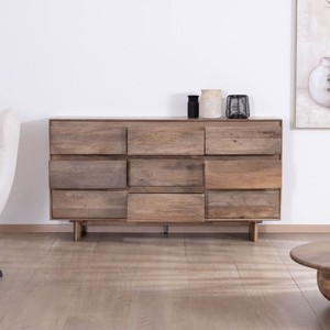 ตู้ลิ้นชัก 9 ชั้น รุ่นวันดาน่า ไอวอรี่ มาร์ค ทำจากไม้มะม่วงแท้ สไตล์เกตา แบบญี่ปุ่น - Product Image 4