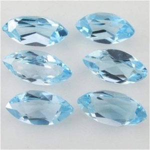 Topacio Azul Cielo Natural, Corte Marquise Facetado, Gema Suelta, Topacio Azul Cielo Plano, Proveedor al por Mayor, Precio de Fábrica, Joyería con Corte Marquise - Product Image 3