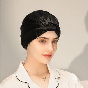 Bonnet de nuit en pure soie de mûrier, bonnet de sommeil en soie naturelle, turban anti-chute de cheveux, foulard de nuit en soie pour femme - Product Image 2
