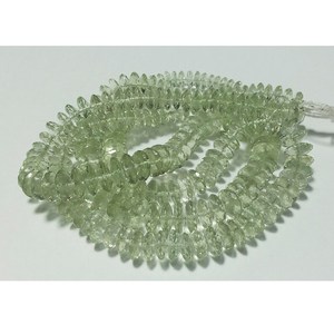 ลูกปัดอเมทิสต์สีเขียวธรรมชาติทรงเหลี่ยม ครึ่งเส้น 60 เม็ด สำหรับทำเครื่องประดับ - Product Image 1