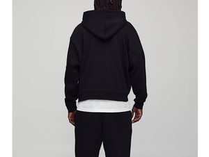 Sweat-shirt en molleton bouclette de haute qualité pour homme, couleur unie, épais, coupe oversize, avec impression en relief, manches longues, pour l'hiver et le sport - Product Image 2