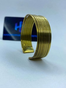 Eco Friendly <b>Copper</b> Brass Cuff <b>Bracelet</b> Manufacturer Export Quality Supplier Fashion Gold Plated Vintage Magnet Stone Wedding - Product Image 3