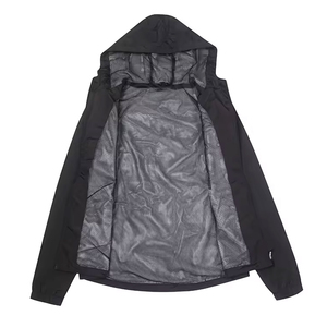 Full Sleeves High Quality <b>Men</b> Hooded Waterproof Bomber <b>Jacket</b> Latest Fashion <b>Lightweight</b> Contrasting Colors - Product Image 3