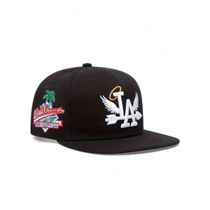 Trendy 6-Panel <b>Snapback</b> <b>Cap</b> With Embroidered LA Wings Logo And World Champs Patch Unisex Streetwear Baseball Hat OEM Supplier - Product Image 3