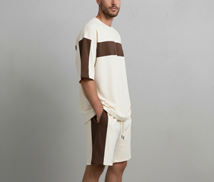 Fashion Style 2026 Pure Cotton Tracksuits Loose Shorts Full <b>Set</b> of T-shirts Direct-to-Garment (DTG) Printing Men's T-shirt <b>Sets</b> - Product Image 5