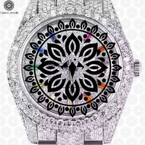 Montre de luxe pour homme Charm Jewells en acier inoxydable 40 mm, analogique, mécanique, verre saphir, fermoir papillon lumineux, étanche 10 bars - Product Image 1