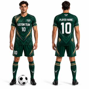 Ensemble Maillot, Short et Chaussettes de Football en Mesh avec Col Renforcé – Échantillon Disponible à Faible MOQ – Tenue de Gardien de But pour Match sur le Terrain – Coloris Contrastés - Product Image 3