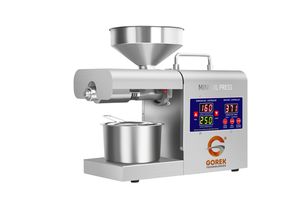 Mini Prensa de Aceite GOREK TECHNOLOGIES de Acero Inoxidable con Control Digital de Temperatura, Extractor de Tornillo Semiautomático, 3-6 kg/h - Product Image 1