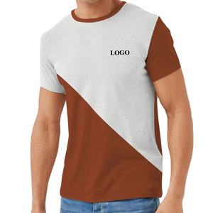 Dernier modèle de T-shirt à blocs de couleurs avec logo personnalisé pour hommes pas cher prix Nouveau T-shirt de base réglable de haute qualité pour hommes - Product Image 1
